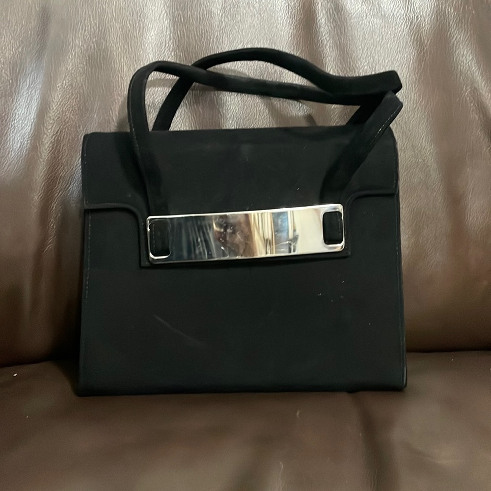 Black velvet bag